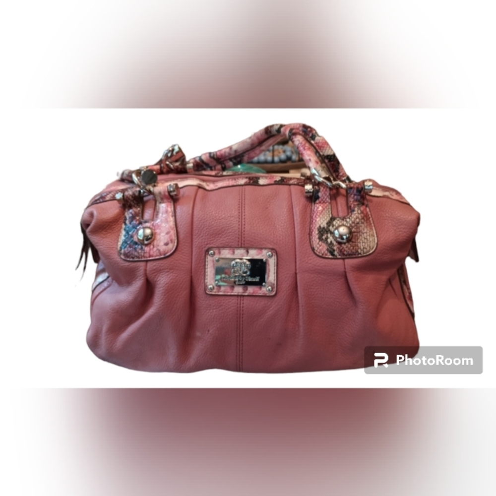 Sharif Authentic Dusty Rose Leather Python Should… - image 2